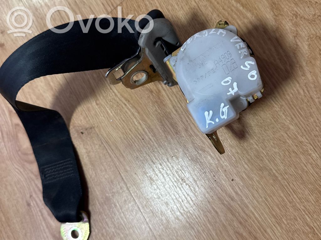 Toyota Corolla Verso AR10 Cinturón trasero 