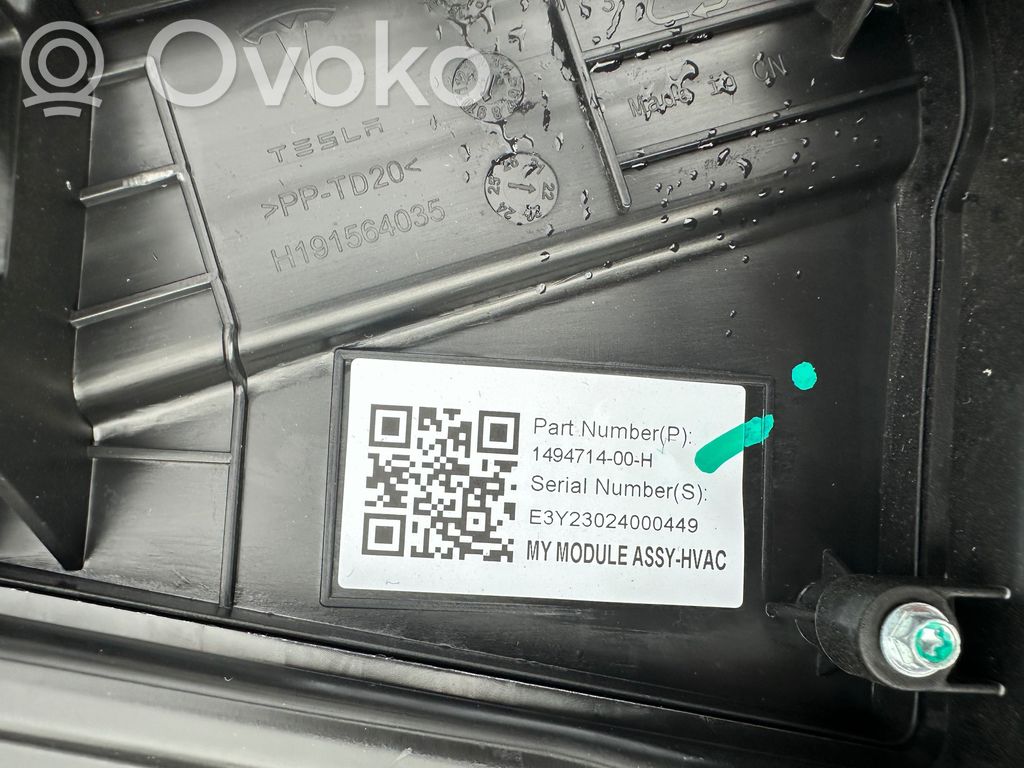 Tesla Model Y Nagrzewnica / Komplet 