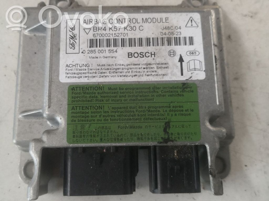 Unidad de control/módulo del Airbag   0285001554