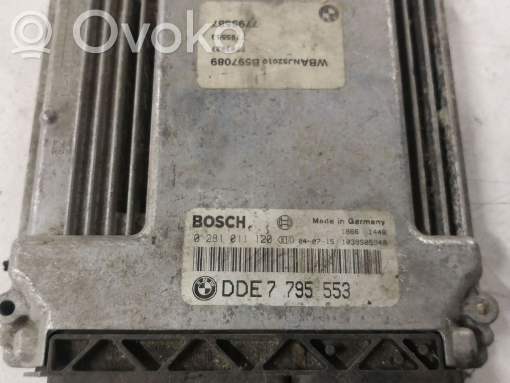 Engine control unit/module ECU   DDE7795553,0281011120