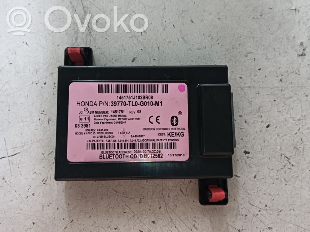 Bluetooth control unit module   39770TL0G010