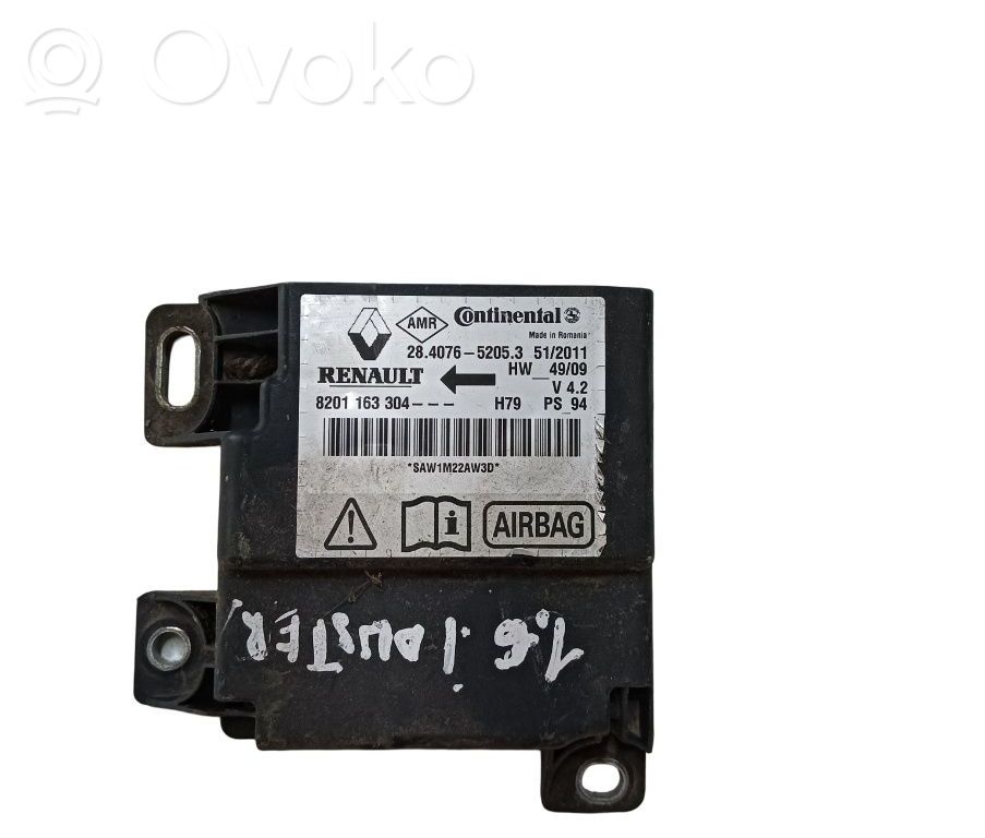 Turvatyynyn ohjainlaite/moduuli   8201163304