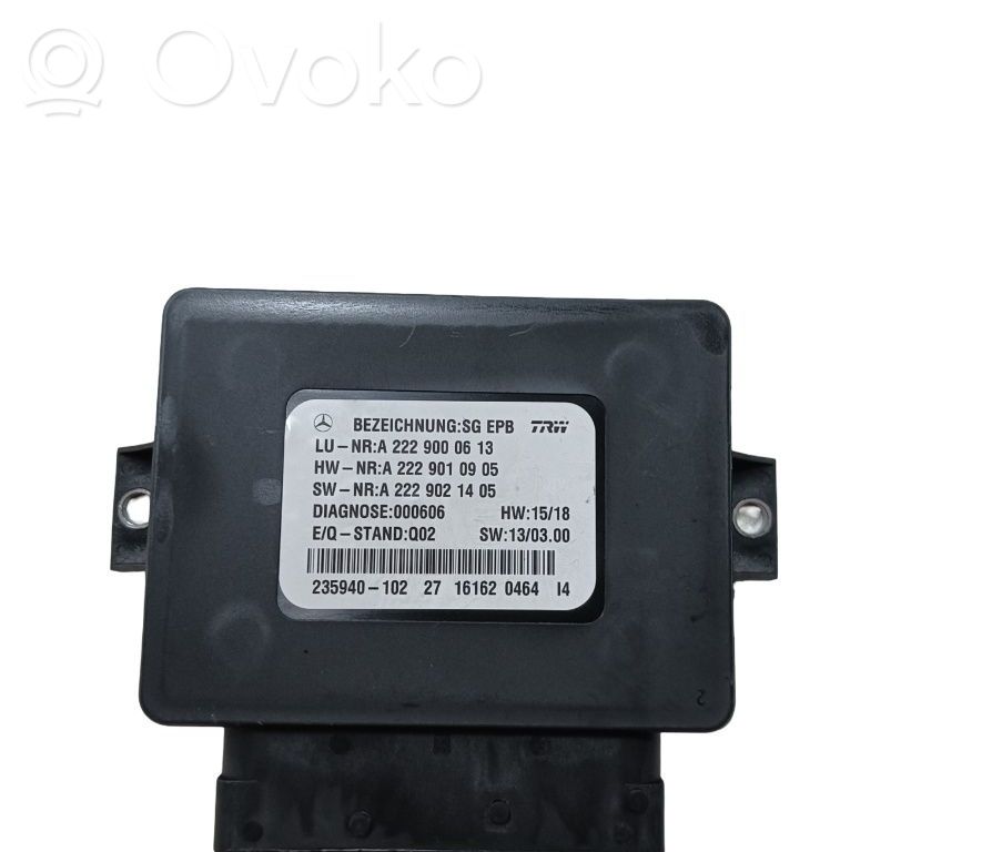 Module de commande de frein à main   A2229000613