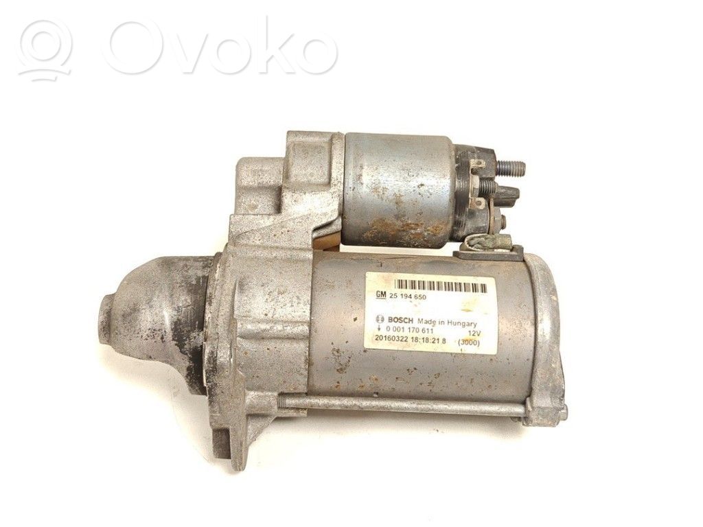 Motor de arranque   25194650,0001170611,0001170611,25194650