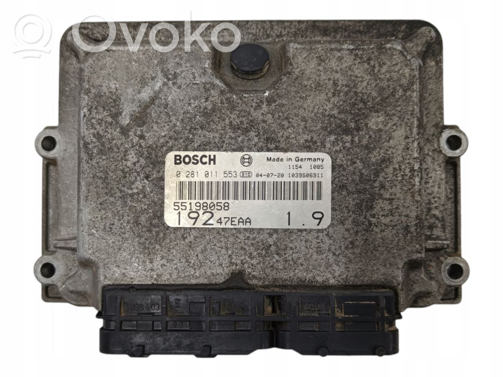 Fiat Stilo Engine control unit/module 