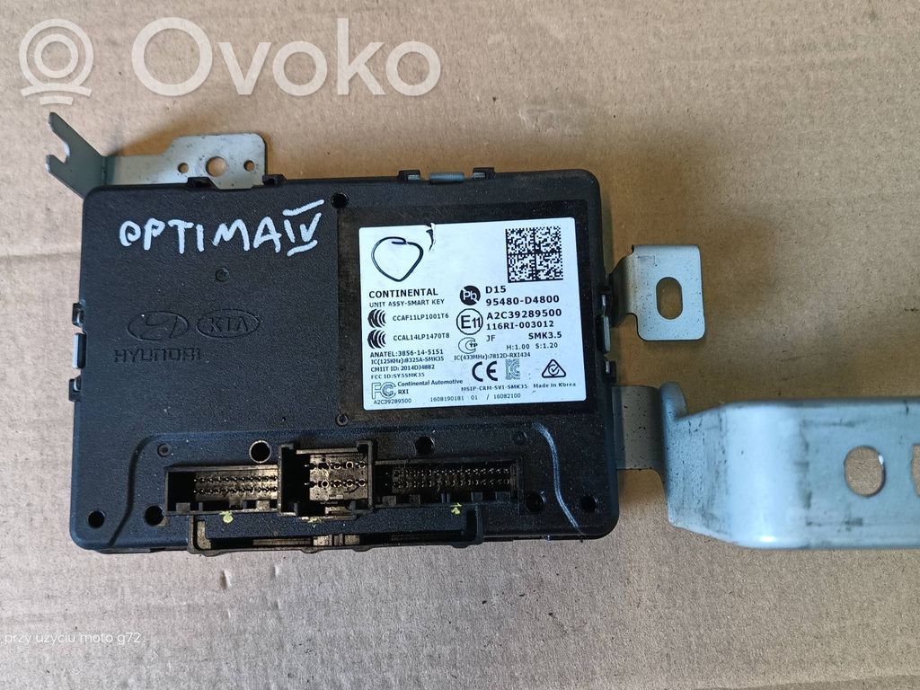 KIA Optima Module de contrôle sans clé Go 