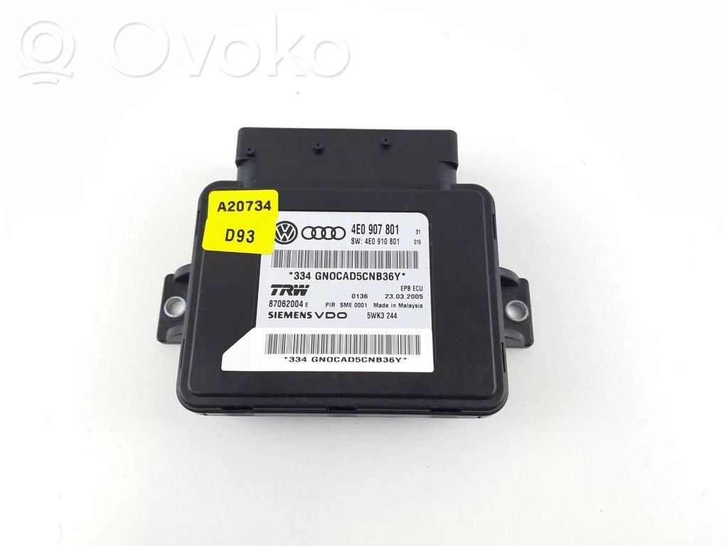 Audi A8 S8 D3 4E Hand brake control module 
