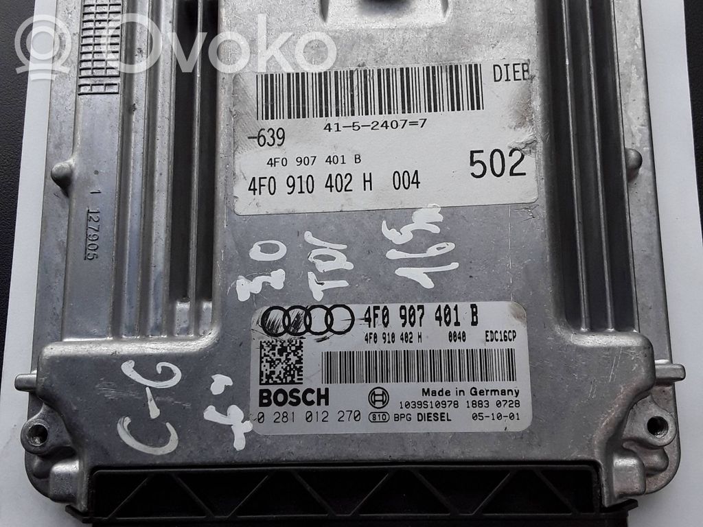 Audi A6 S6 C6 4F Engine control unit/module 
