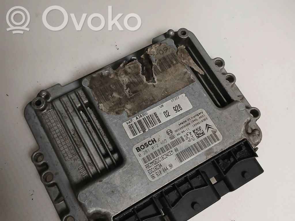 Peugeot 207 Engine control unit/module 