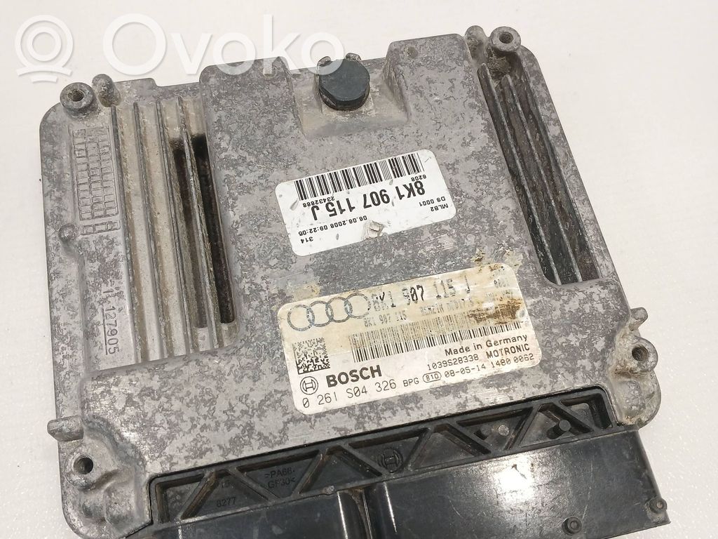 Engine control unit/module   8K1907115J,8K1907115,0261S04326