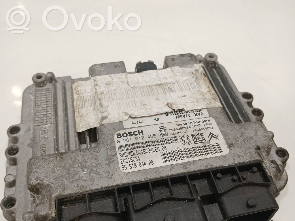 Peugeot 207 Engine control unit/module 