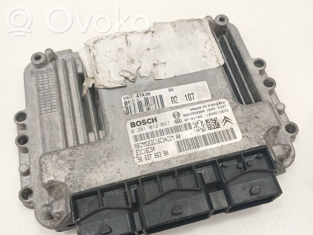 Peugeot 207 Engine control unit/module 
