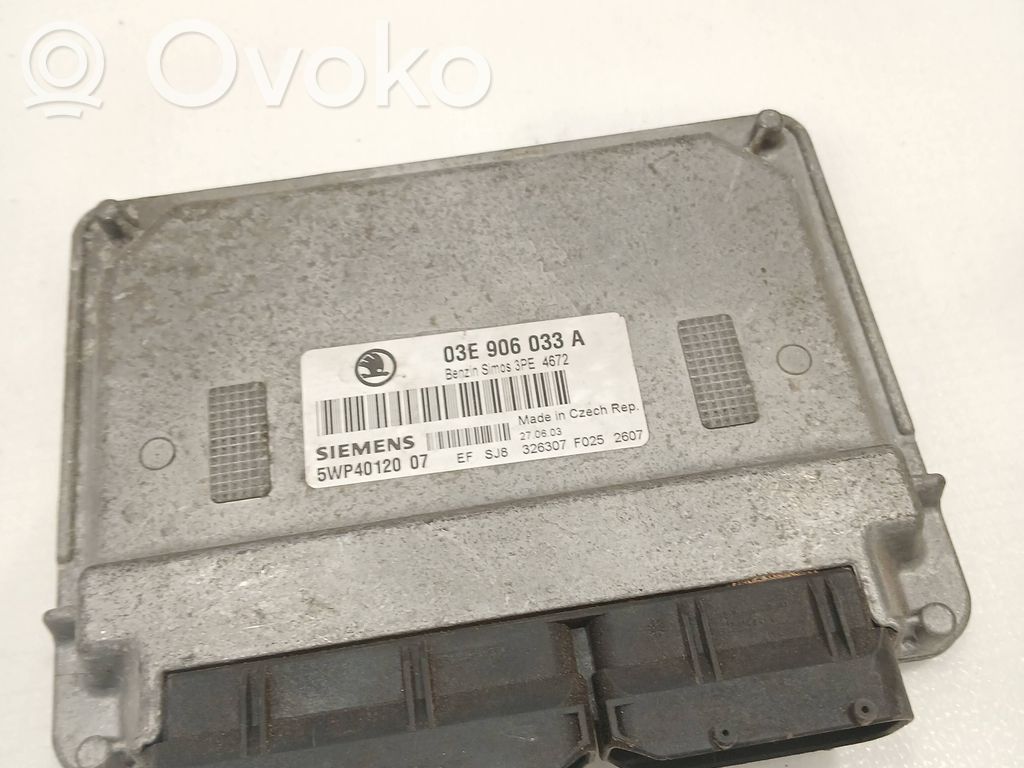 Engine control unit/module   03E906033A,5WP4012007