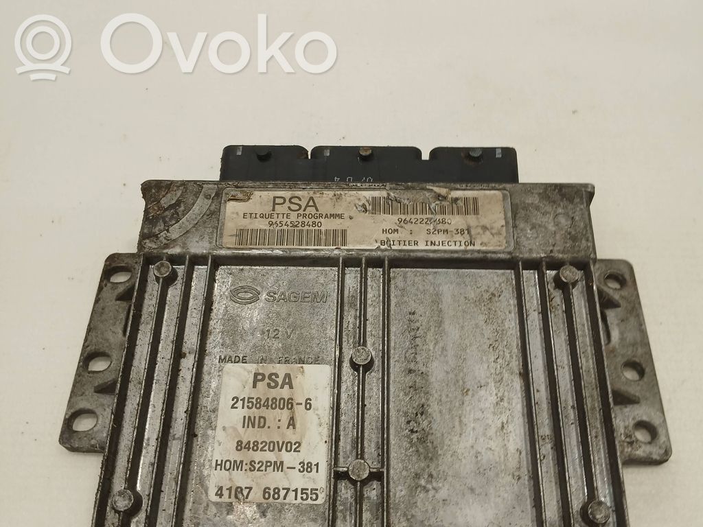 Engine control unit/module   9654528480,84820V02