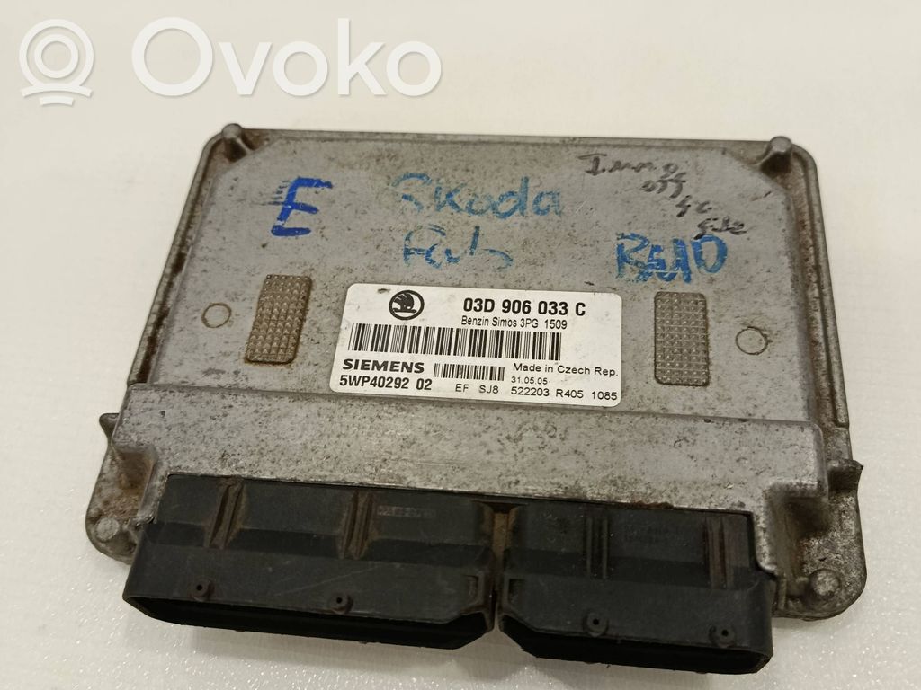 Skoda Fabia Mk2 (5J) Sterownik / Moduł ECU 
