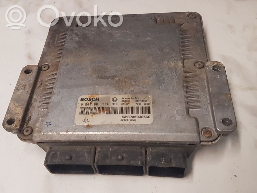 Engine control unit/module   0281001934,HOM8200039569,000322,28FM0181