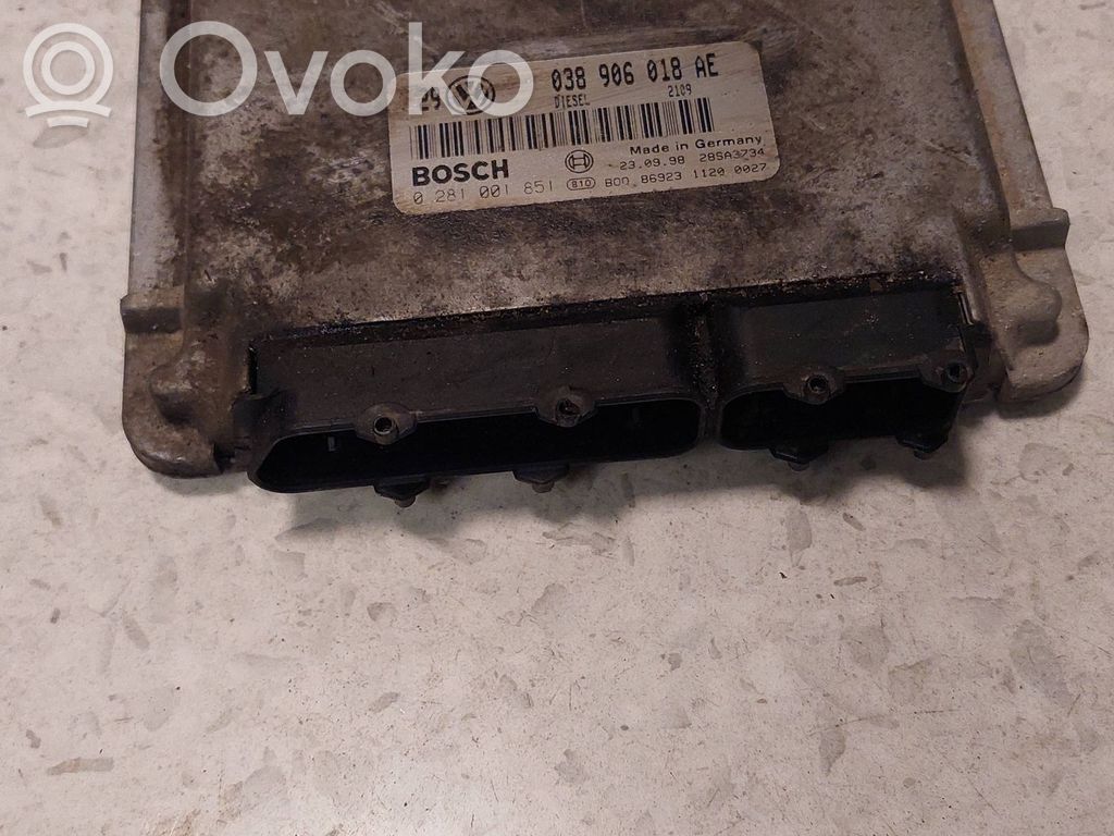 Engine control unit/module   0281001851,038906018AE,28SA3734