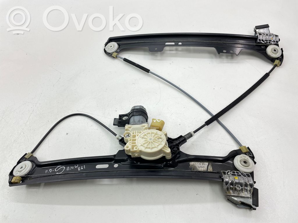 BMW 5 E60 E61 Front door window regulator with motor 