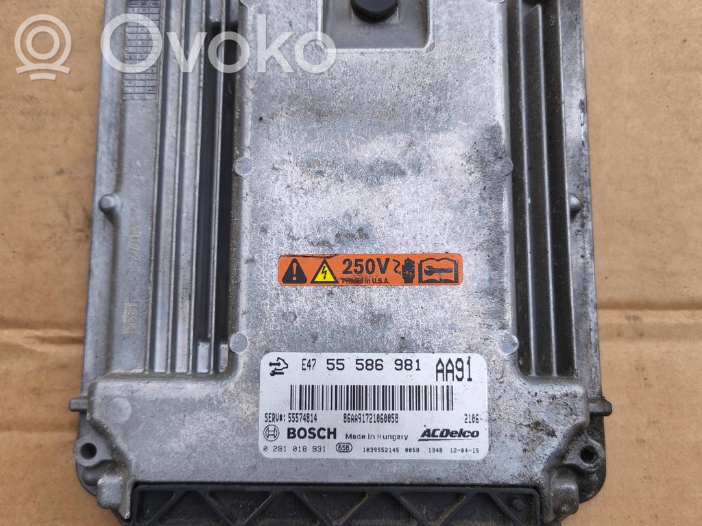 Engine control unit/module   55586981,55574814,0281018931