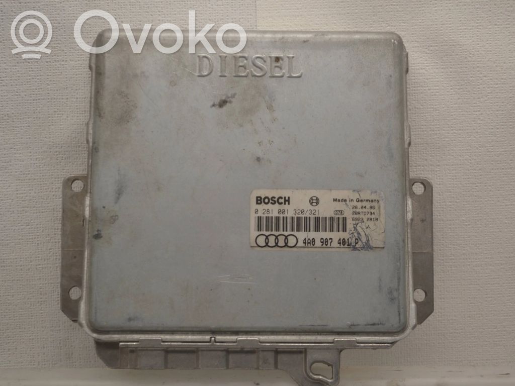 Engine control unit/module   4A0907401P,28RTD734,0281001320