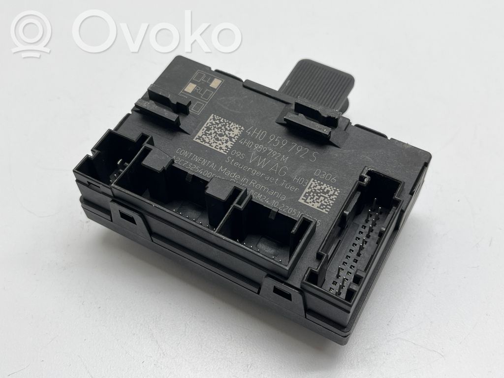 Unité de commande module de porte   4H0959792S,4H0959792M