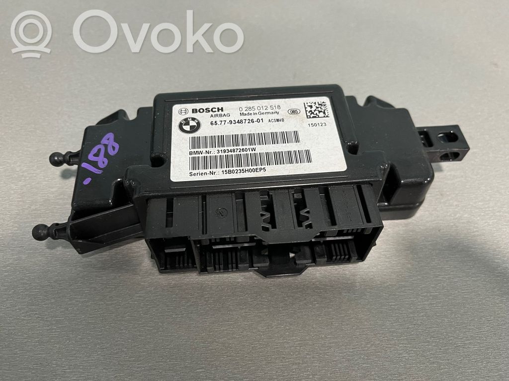 BMW 4 F32 F33 Unitate/modul de comandă airbaguri 