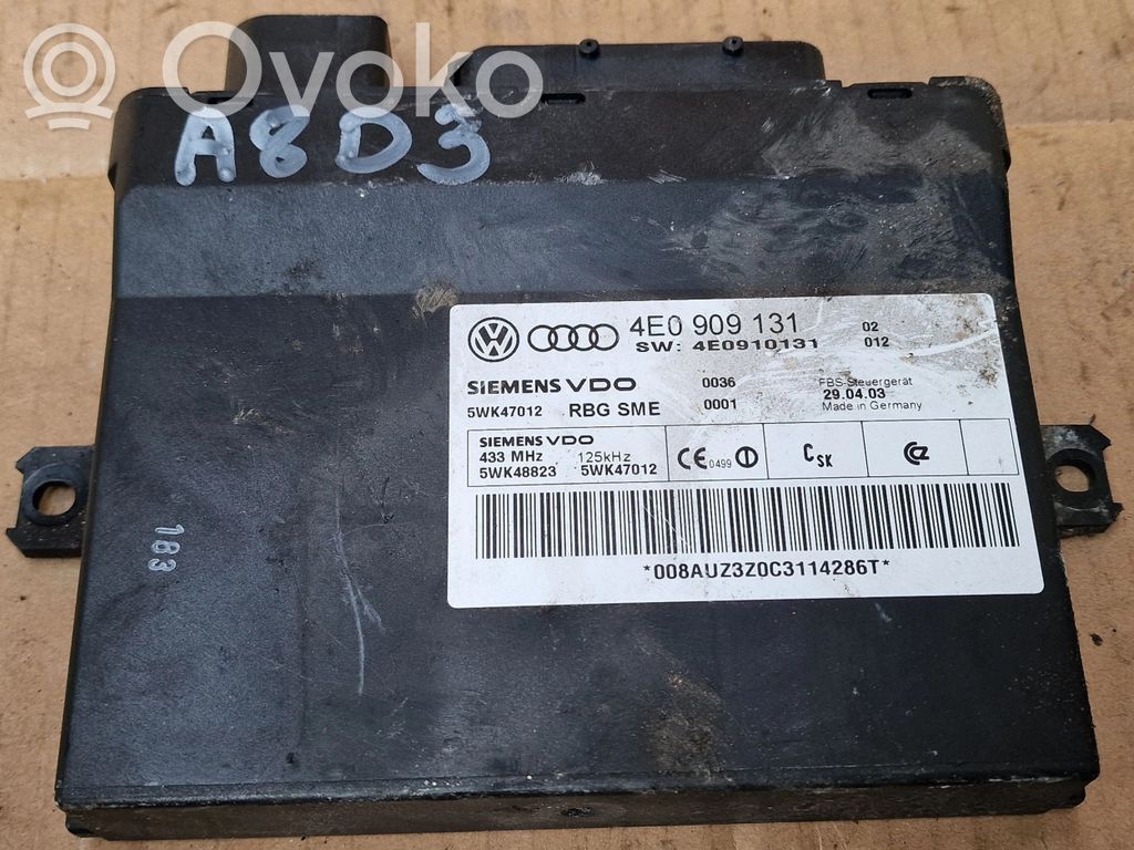 Autres unités de commande / modules   4E0909131