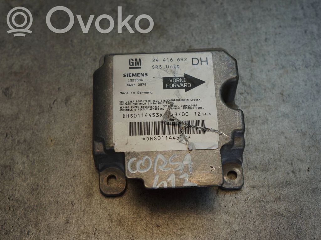 Opel Corsa B Airbag control unit/module 