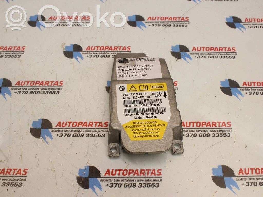 Centralina/modulo airbag   9172019,220443136,220443136