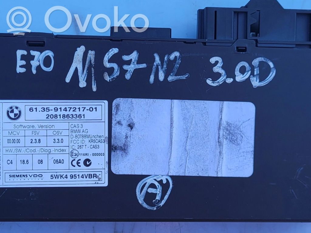 Other control units/modules   61359147192,9147217,61359147190,61359147192,61359147200,61359147222,61359147227,61359217854,61359227053,61359237046,61359278746,61359287534,9147217
