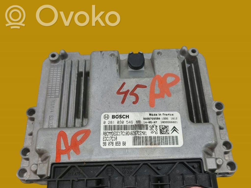 Engine control unit/module   0281030546,73KM,9807885980,HDI