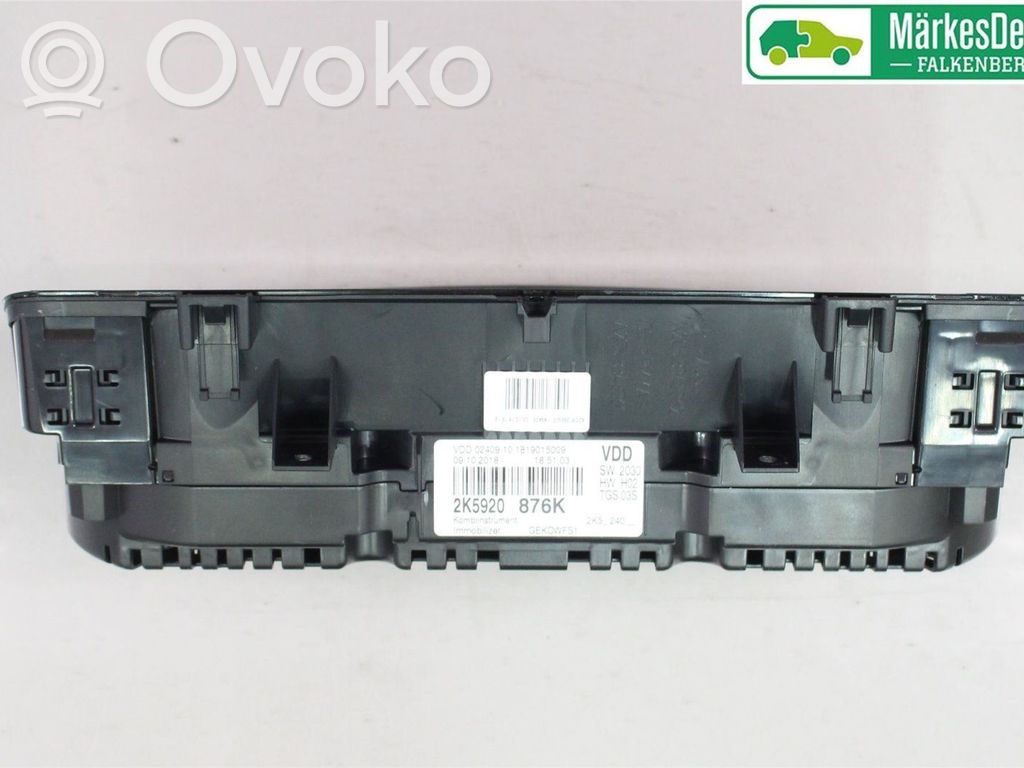 Licznik / Prędkościomierz   2K5920876K,2K5920876KX,2K5920876K