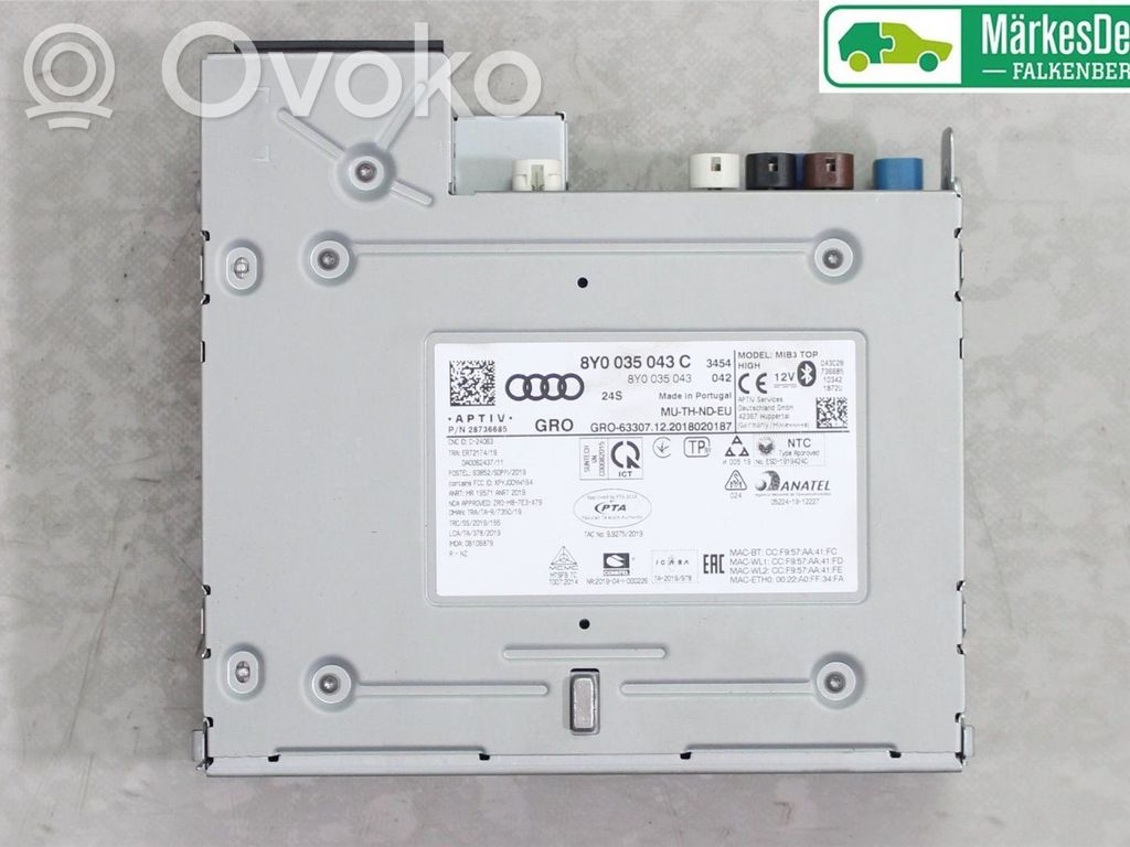 Panel / Radioodtwarzacz CD/DVD/GPS   8Y0035043CX,8Y0035043C,8Y0035043C