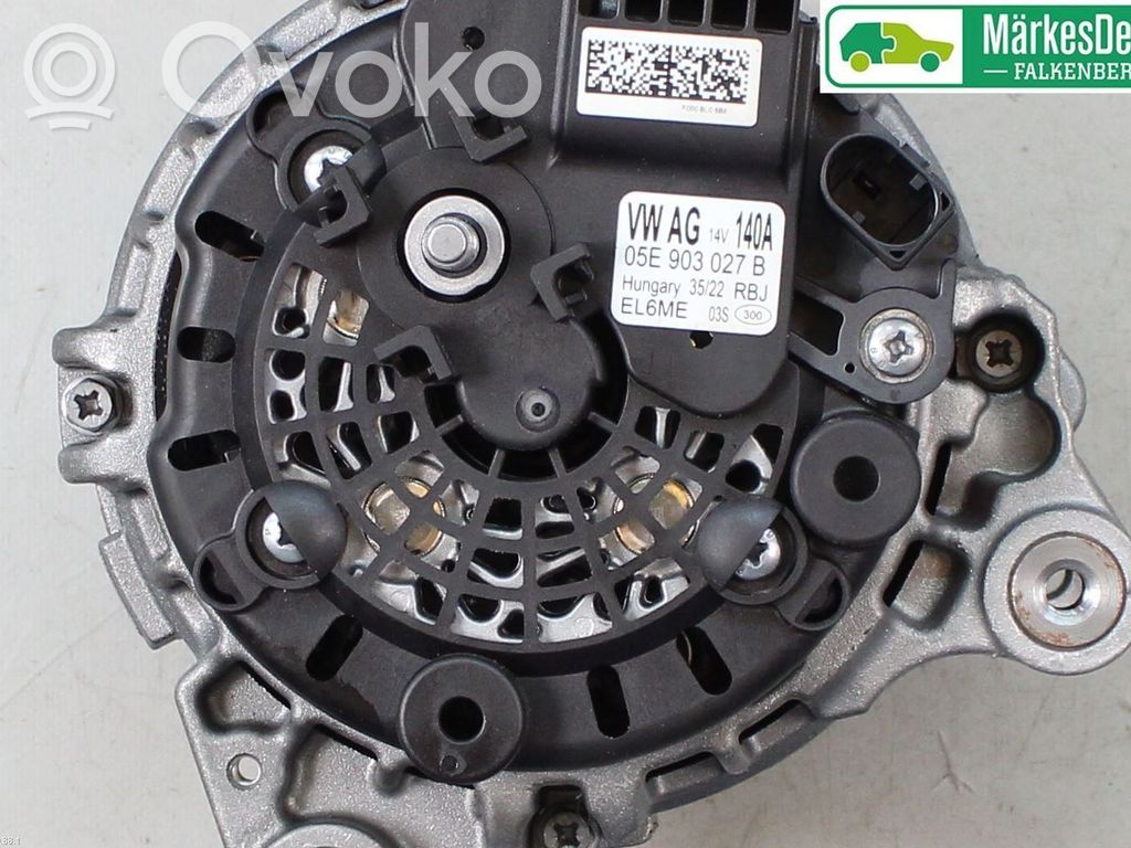 Alternator   05E903027BX,05E903027B,05E903027B
