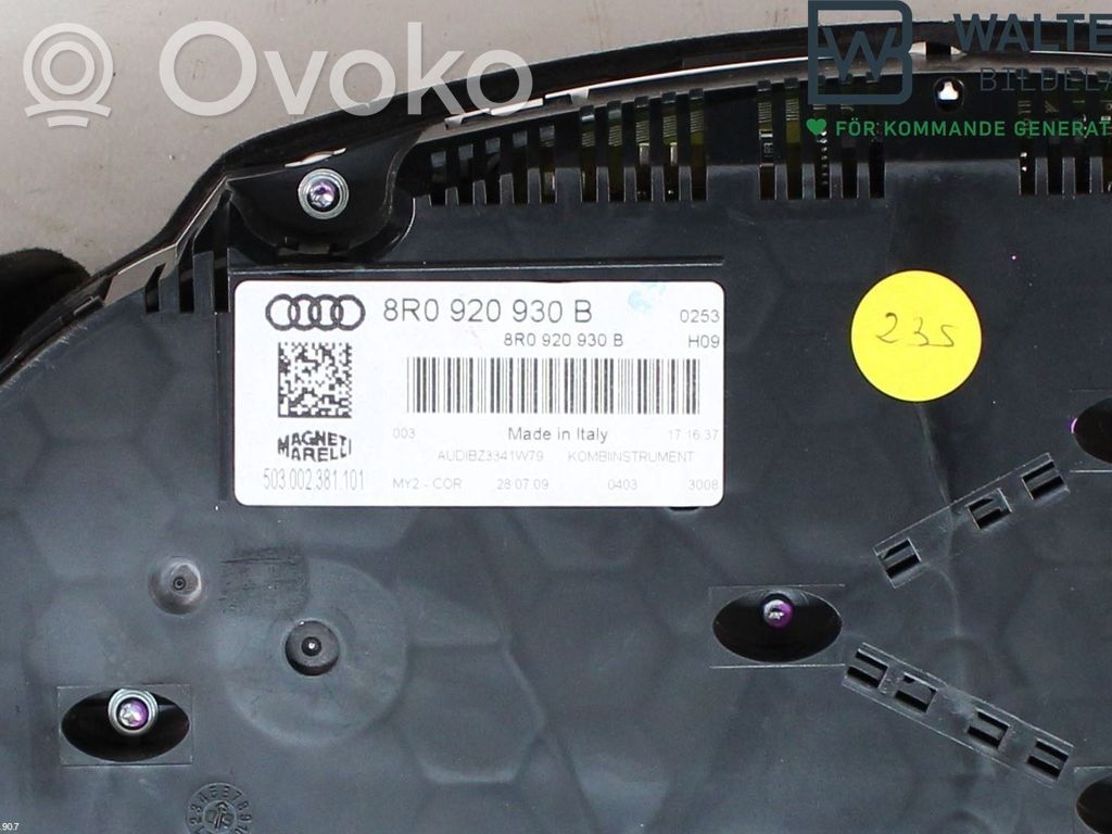 Audi Q5 SQ5 8R Tachimetro (quadro strumenti) 
