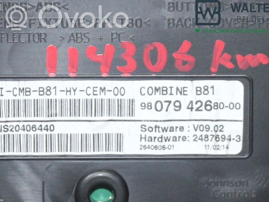 Citroen DS5 Tachimetro (quadro strumenti)