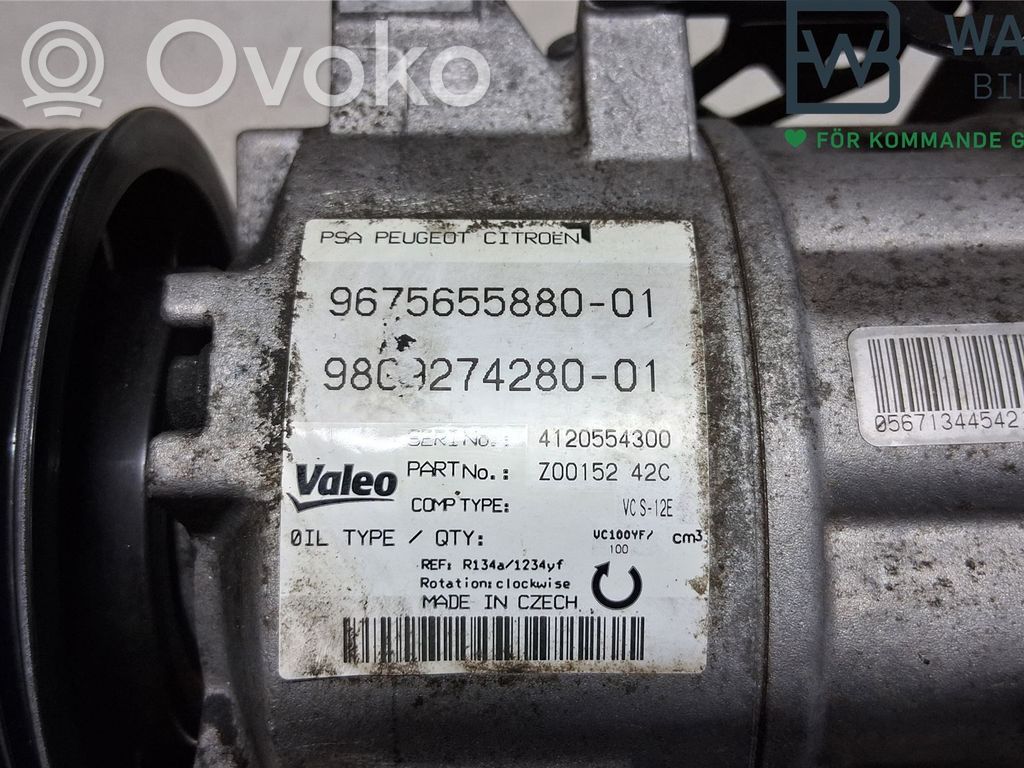 Peugeot 308 Compressore aria condizionata (A/C) (pompa)