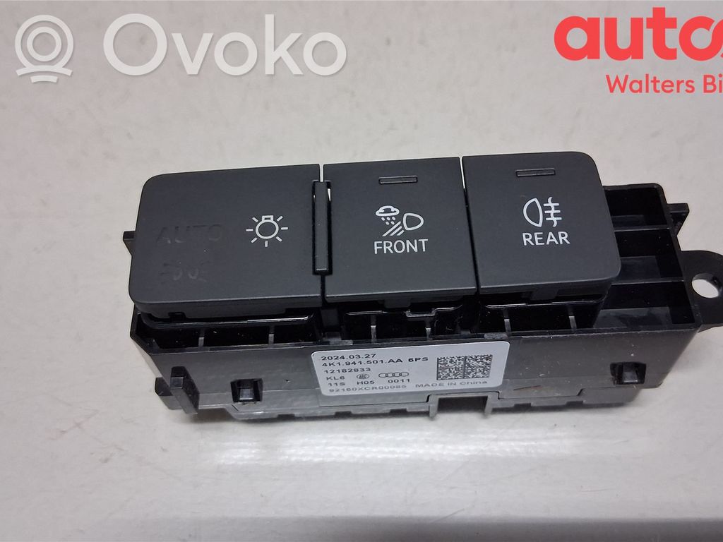 Audi A3 S3 8V Interruptor de luz 