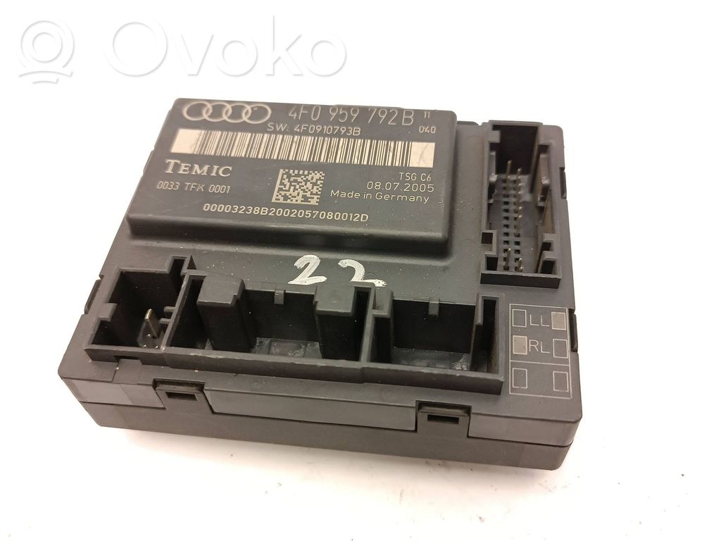 Unité de commande module de porte   4F0959792B,4F0910793B