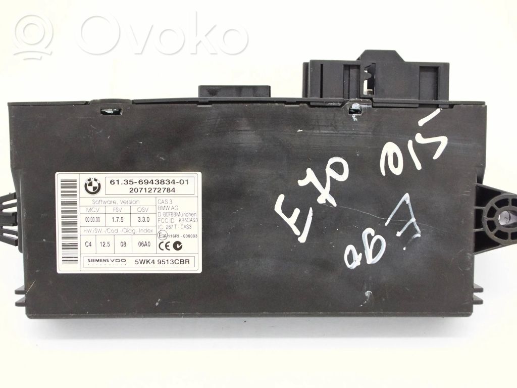 BMW 3 E90 E91 CAS vadības bloka modulis 