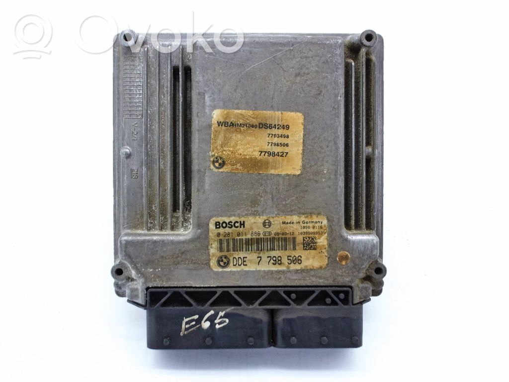 BMW 7 E65 E66 Engine ECU kit and lock set 