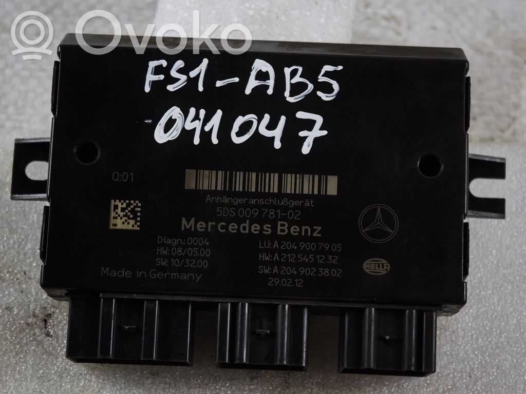 Mercedes-Benz C W204 Sterownik / Moduł haka holowniczego 