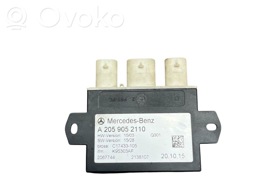 Mercedes-Benz C W205 Sterownik / Moduł elektrycznej klapy tylnej / bagażnika 