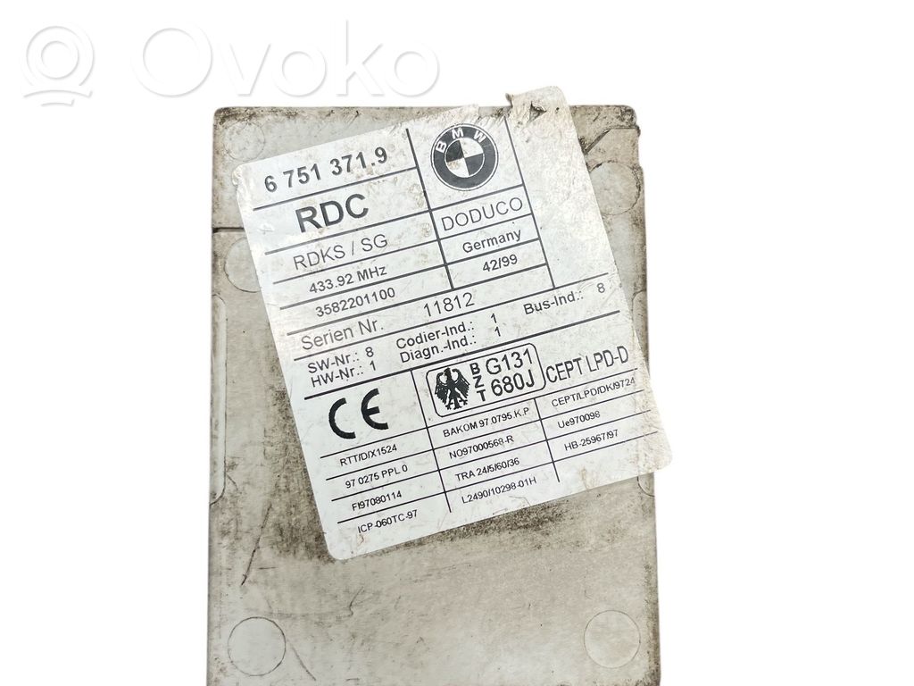 BMW 5 E39 Tire pressure control unit 