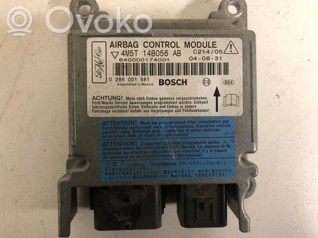 Airbag control unit/module   4M5T14B056AB,0285001551