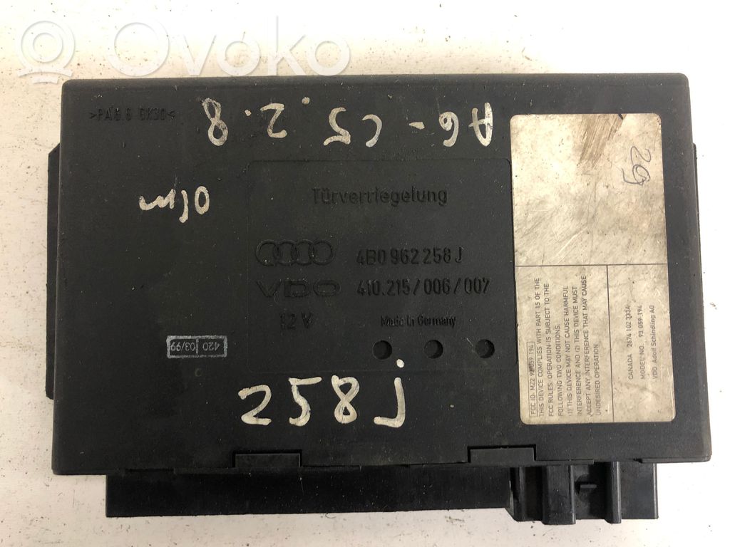 Audi A6 S6 C5 4B Mukavuusmoduuli 