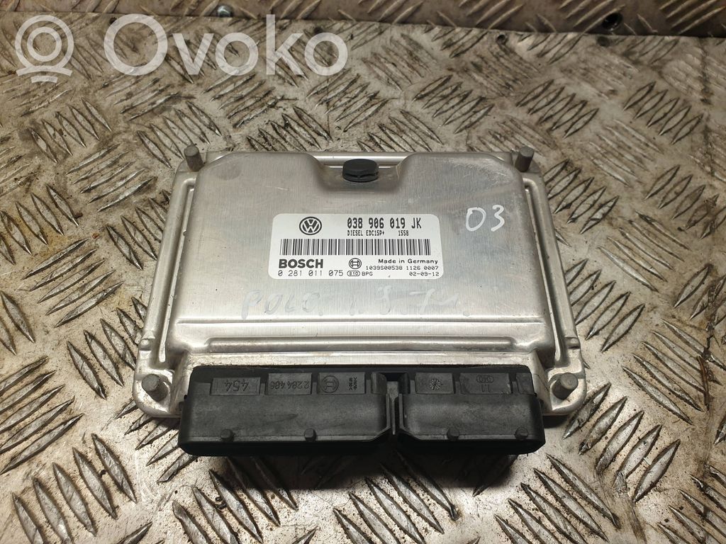 Engine control unit/module   038906019JK,0281011075,1039S00538