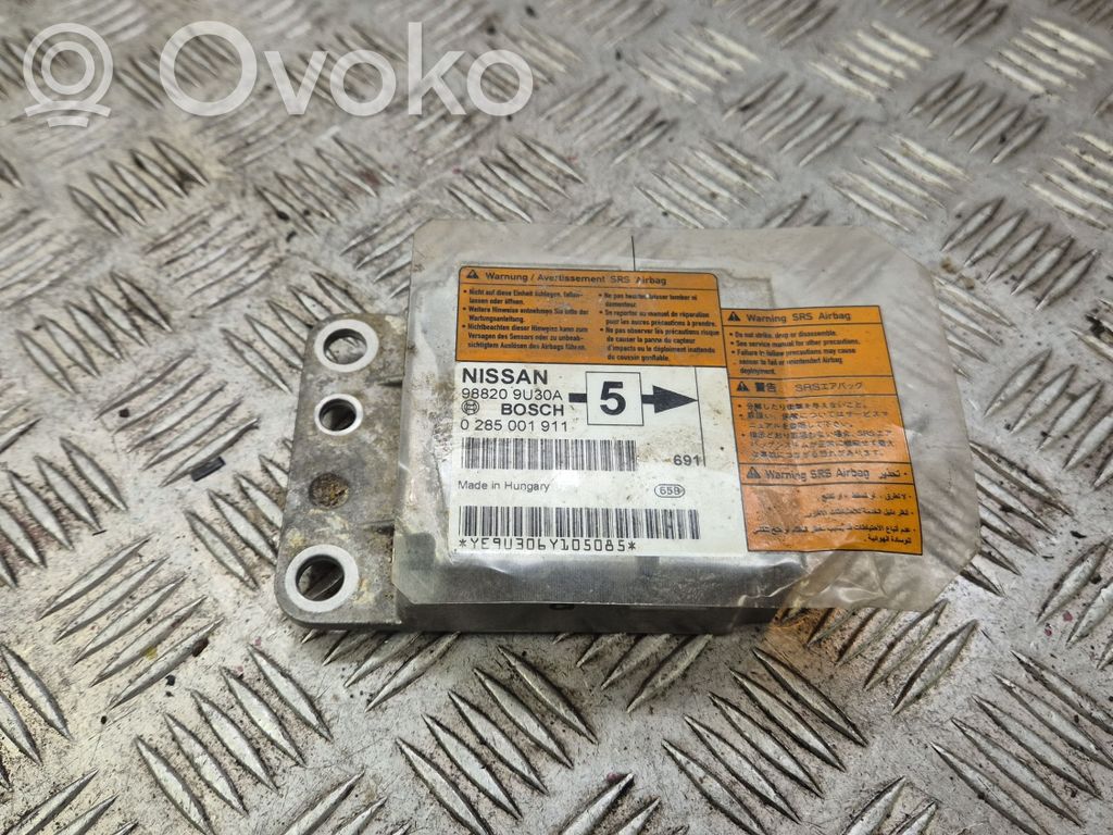 Airbag control unit/module   988209U30A,0285001911