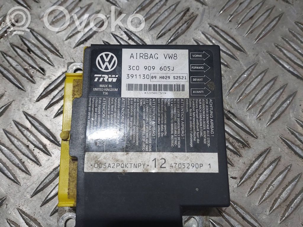 Sterownik / Moduł Airbag   3C0909605J,391130,09H029S2521,H02952321