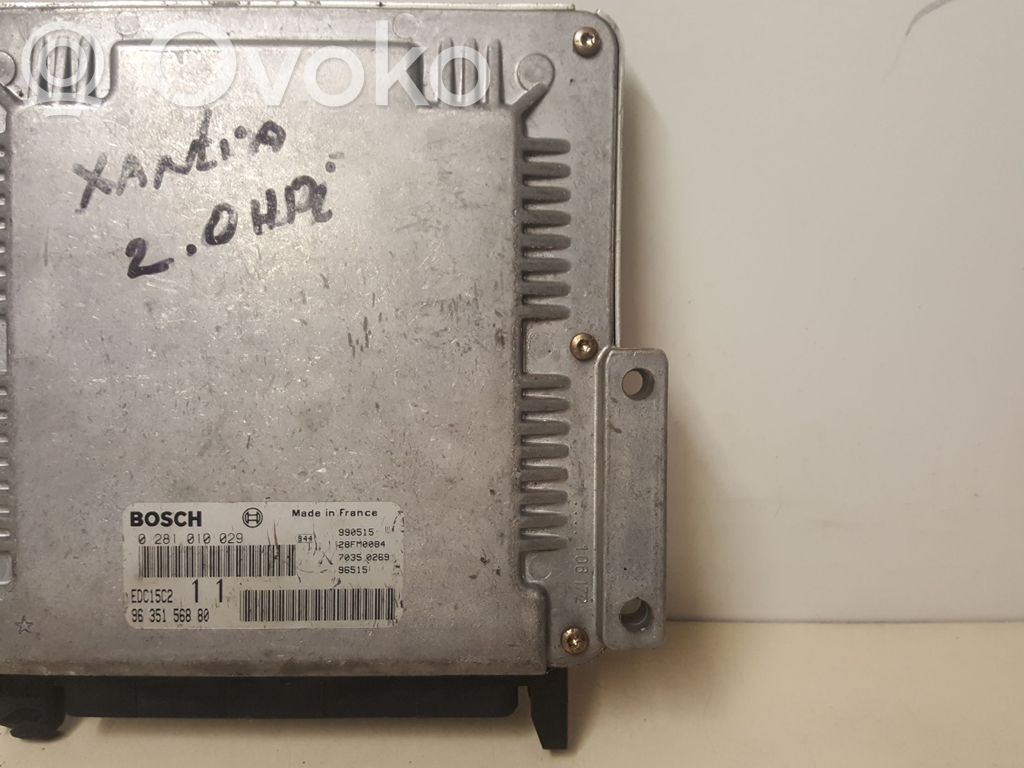 Engine control unit/module   9635156880,0281010029,EDC15C211,EDC15C2